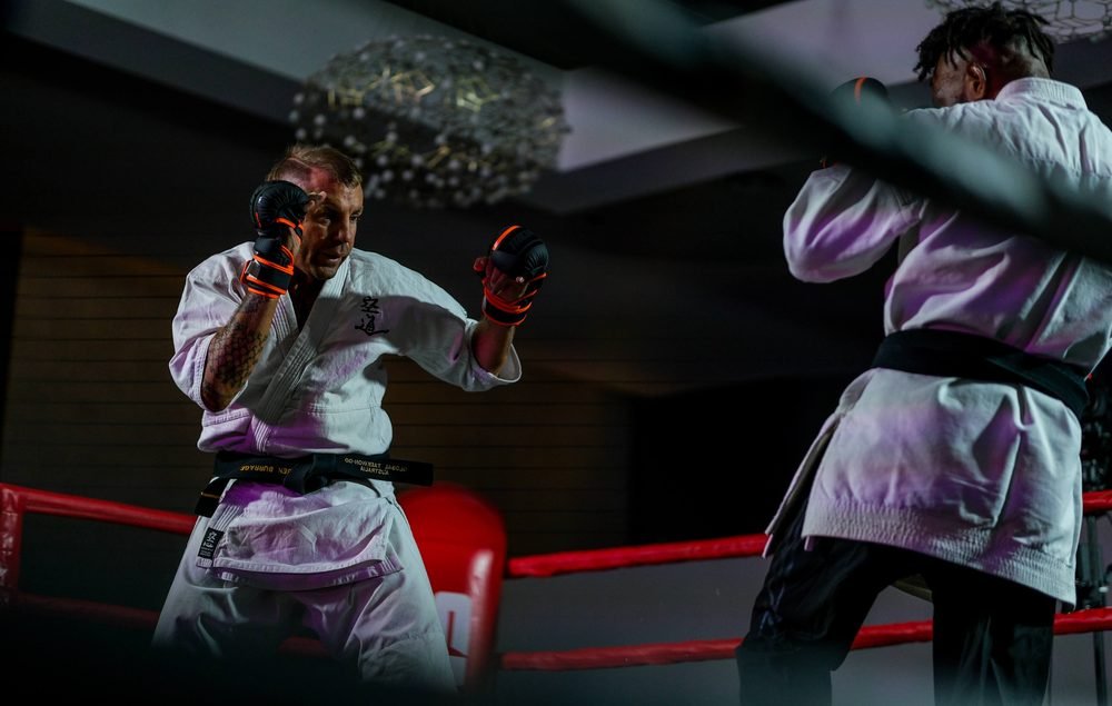 Ringside boxing photography at a Sydney fight night, shot in venue lighting (frame 2 of 24)