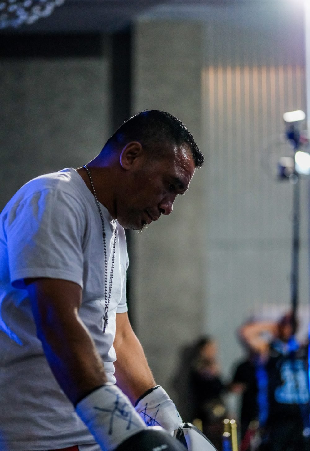 Ringside boxing photography at a Sydney fight night, shot in venue lighting (frame 4 of 24)