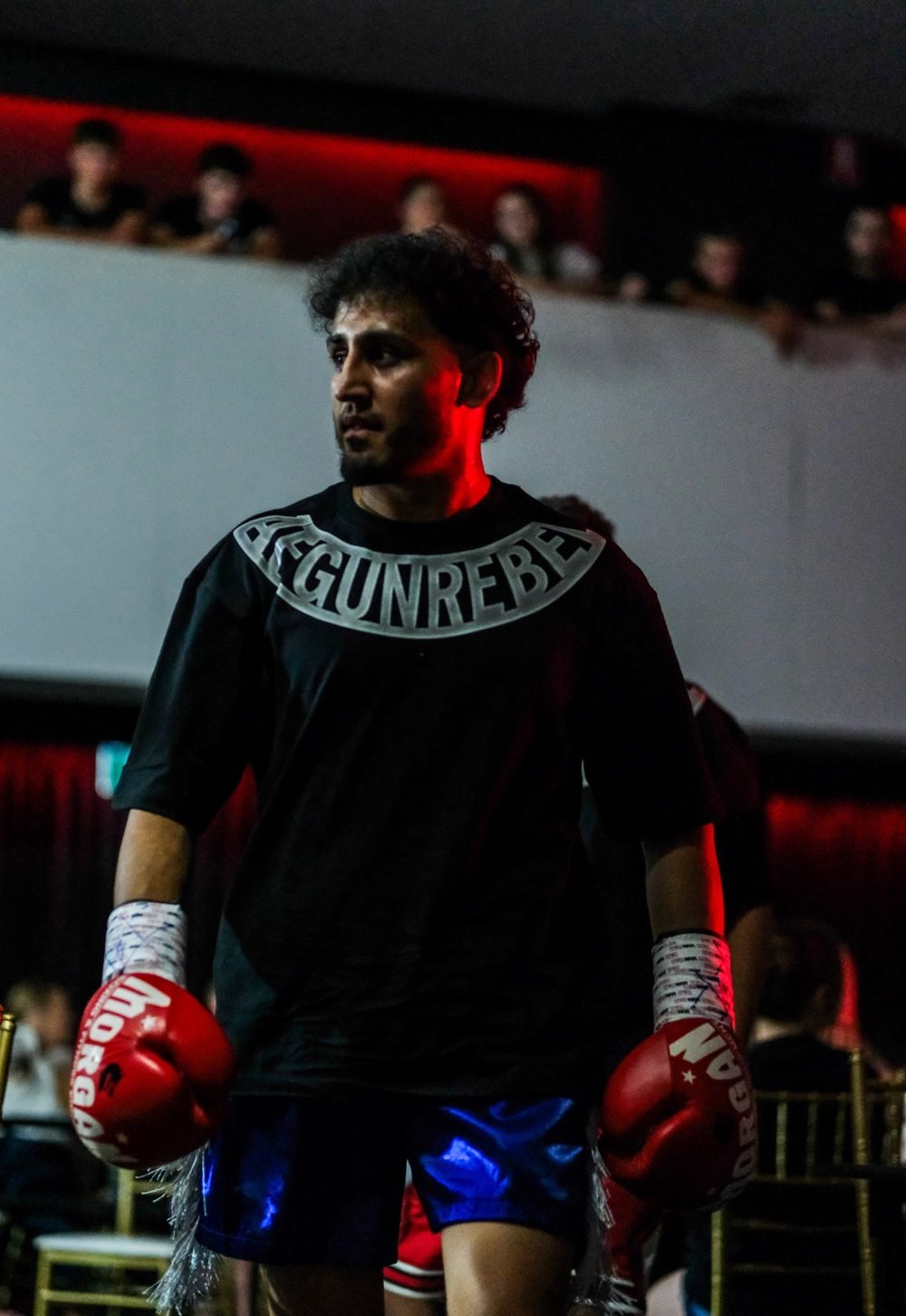 Ringside boxing photography at a Sydney fight night, shot in venue lighting (frame 6 of 24)