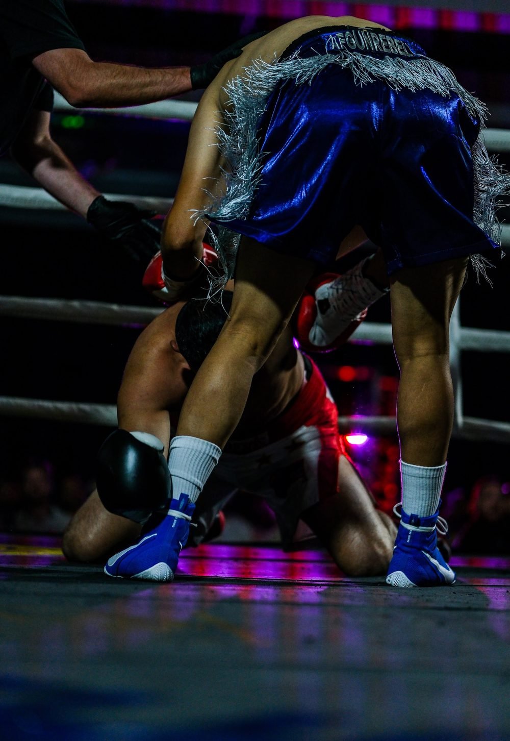 Ringside boxing photography at a Sydney fight night, shot in venue lighting (frame 12 of 24)