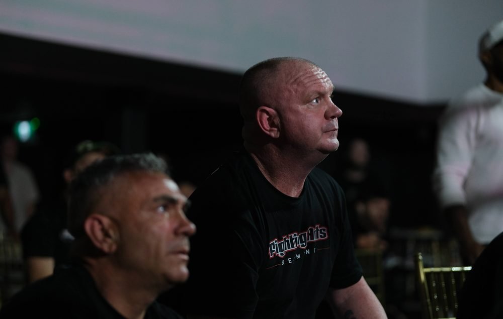 Ringside boxing photography at a Sydney fight night, shot in venue lighting (frame 23 of 24)