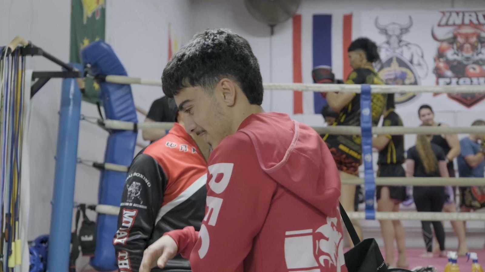 Fighter promo — ringside prep